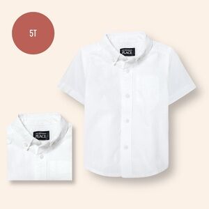 The Children’s Place Boys White Short Sleeve Button-Down Shirt